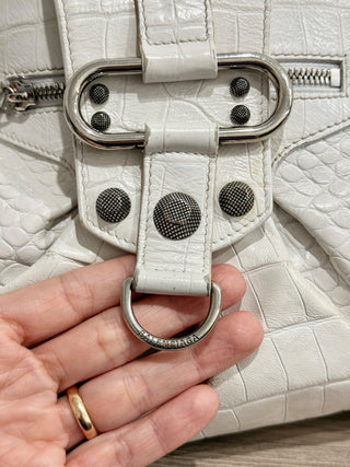 Balenciaga la cagole leather studded bag