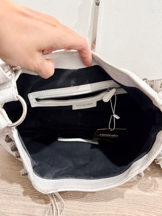 Balenciaga la cagole leather studded bag