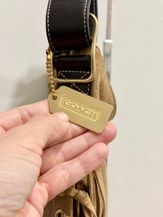 Coach suede fringe shoulder bag brooklyn 39