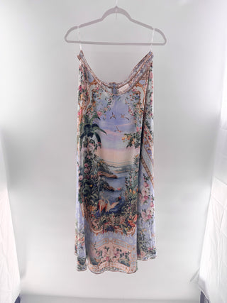 Camilla sisi society silk blouson top and matching skirt, M/L top / XXL bottom