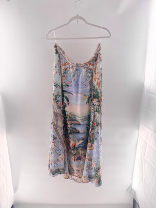 Camilla sisi society silk blouson top and matching skirt, M/L top / XXL bottom