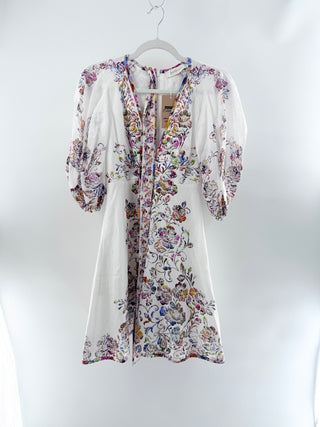 Zimmermann prima day mini linen dress, US 4
