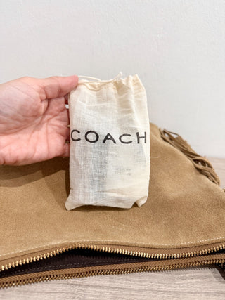 Coach suede fringe shoulder bag brooklyn 39
