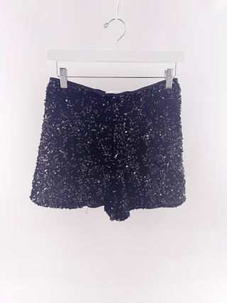 Mango sequin micro shorts, S