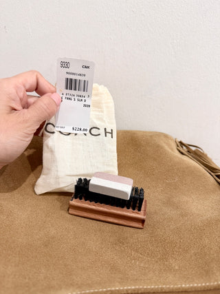 Coach suede fringe shoulder bag brooklyn 39