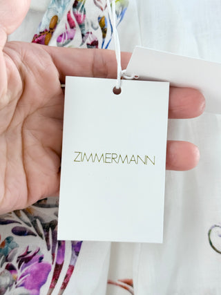 Zimmermann prima day mini linen dress, US 4