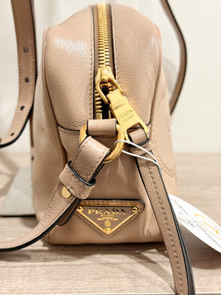 Prada leather camera bag long strap