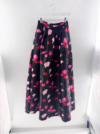 L'atiste tafetta long gown skirt floral print, S