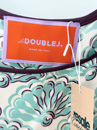 La double J matching set silk tank top and cotton blend mini skirt, S
