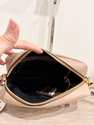 Prada leather camera bag long strap