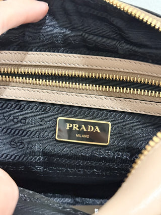 Prada leather camera bag long strap