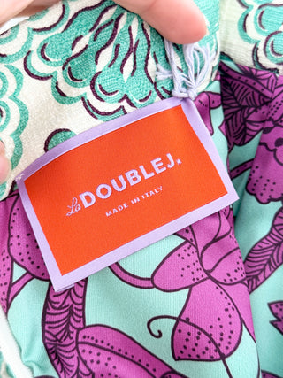La double J matching set silk tank top and cotton blend mini skirt, S