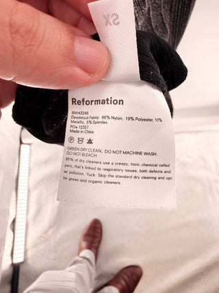 Reformation metallic mini dress, XS