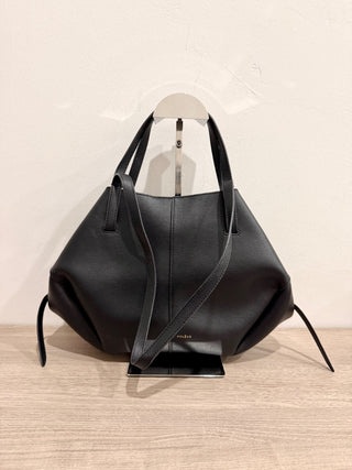 Polene small cyme leather tote bag