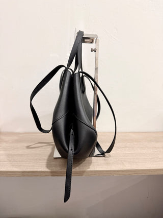 Polene small cyme leather tote bag