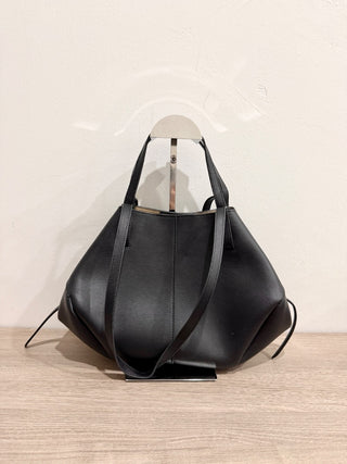Polene small cyme leather tote bag