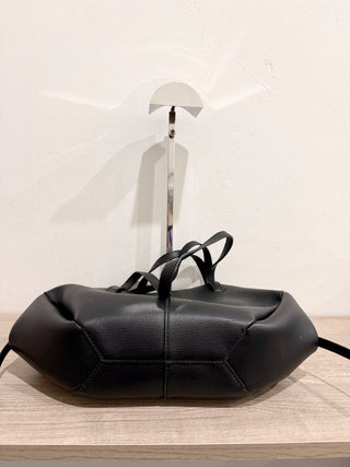 Polene small cyme leather tote bag