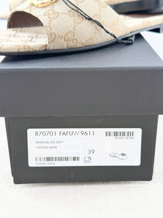 Gucci original G solft slide sandals, 39