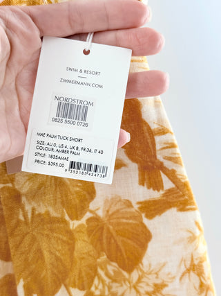 Zimmermann mae palm tuck shorts, US 4