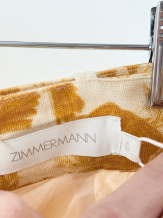 Zimmermann mae palm tuck shorts, US 4
