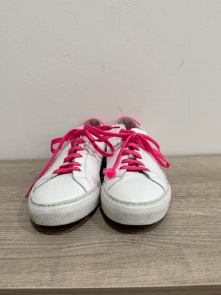 Common Projects Retro Leather Low Top Sneakers White/Pink Women's Size 35 / 5