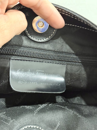 Ferragamo suede shoulder bag