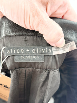 Alice & Olivia faux leather shorts, S