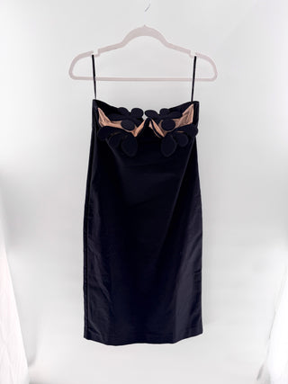 Adriana Degreas strapless dress with corset mesh maxi, M