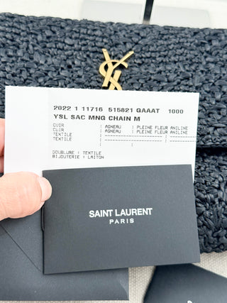 Saint Laurent medium jamie raffia shoulder bag