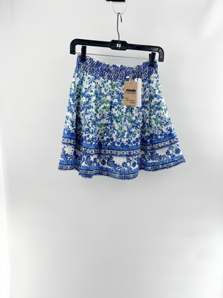 Alice & Olivia ruffle floral mini skirt, S