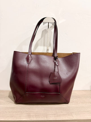 Jimmy Choo diamond medium leather tote bag