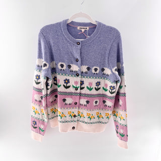 NWT Boden Edie Fair Isle Wool Blend Cardigan Sweater Multicolored Women's M