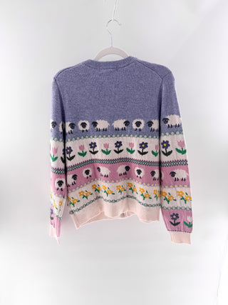 NWT Boden Edie Fair Isle Wool Blend Cardigan Sweater Multicolored Women's M
