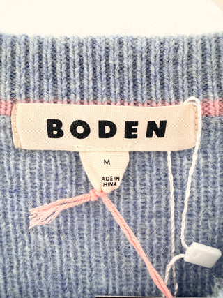 NWT Boden Edie Fair Isle Wool Blend Cardigan Sweater Multicolored Women's M