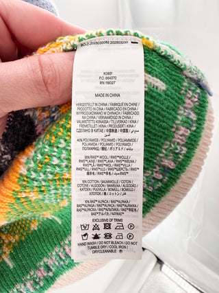 NWT Boden Edie Fair Isle Wool Blend Cardigan Sweater Multicolored Women's M