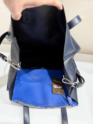 Prada large leather tote bag with contrast interior pouch