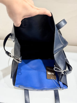 Prada large leather tote bag with contrast interior pouch