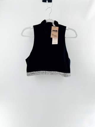 Cinq a sept sleeveless embellished top, M