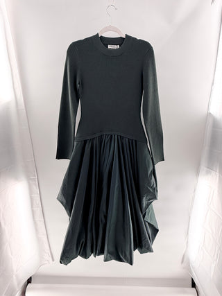 Simkhai Longsleeve knitted dress with voluminous skirt, s