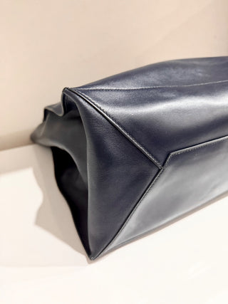 Prada large leather tote bag with contrast interior pouch