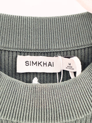 Simkhai Longsleeve knitted dress with voluminous skirt, s
