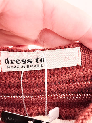 Dress To Long knitted dress with contrasting stripes, M