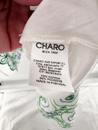 Charo Ruiz embroidered fit and flare short dress, XS