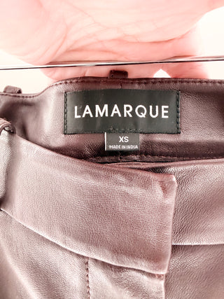 lamarque lamb leather micro shorts, XS