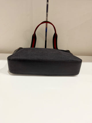 Gucci vintage canvas and leather top handle bag