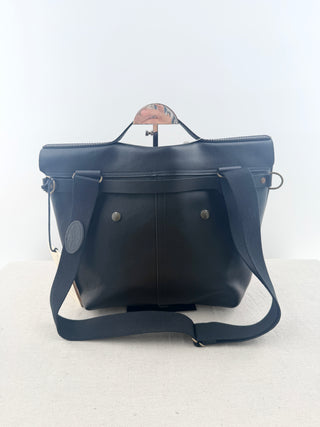 Bleu de chauffe leather messenger bag