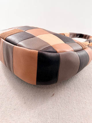 Coachtopia alter ego crescent shoulder leather and suede bag