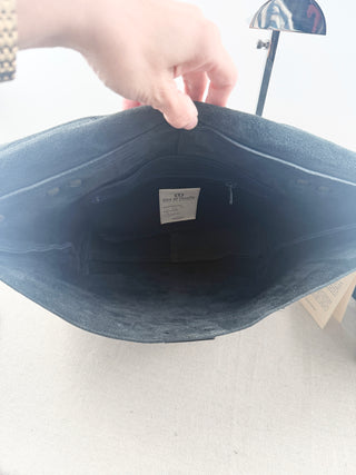 Bleu de chauffe leather messenger bag