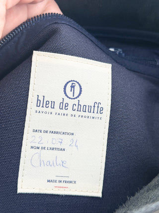 Bleu de chauffe leather messenger bag
