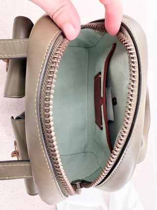 Coach leather twin turnlock 20 bag